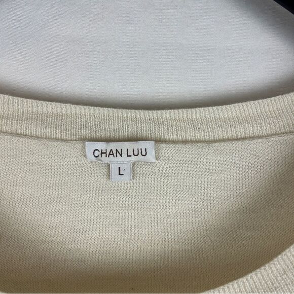 Chan Luu dip dye silk cashmere blend knit sweater size L - Picture 2 of 6